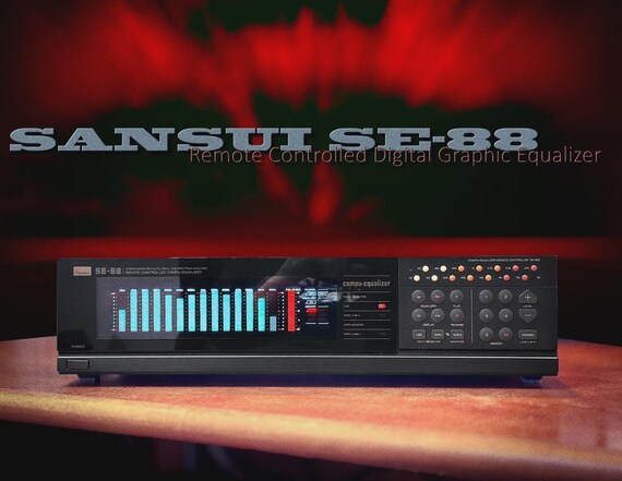 Sansui SE-88 Rare Remote Controlled Vintage Stereo Digital Graphic