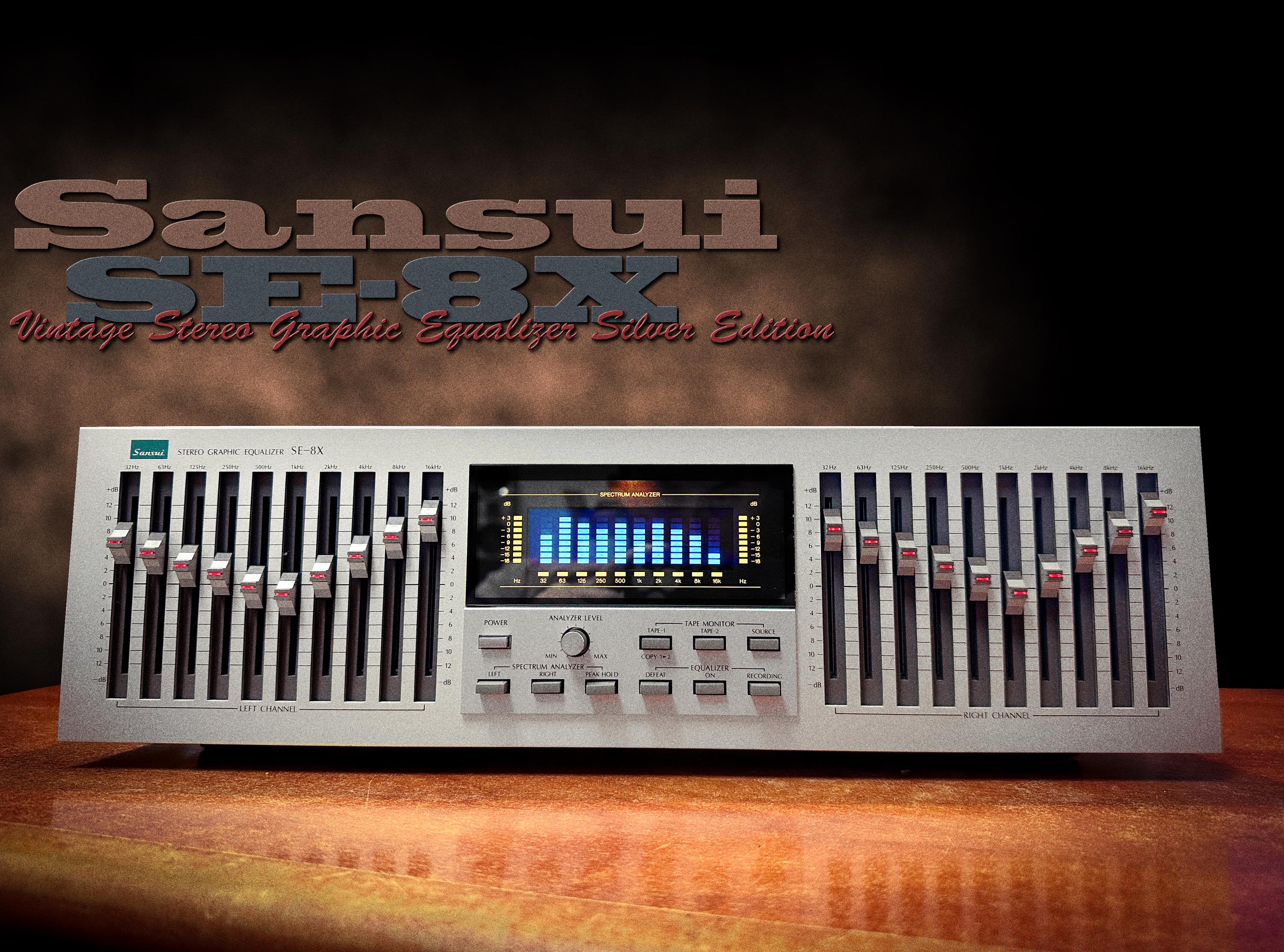 SANSUI SE-8X Rare Original Boxed Vintage Stereo Graphic Equalizer