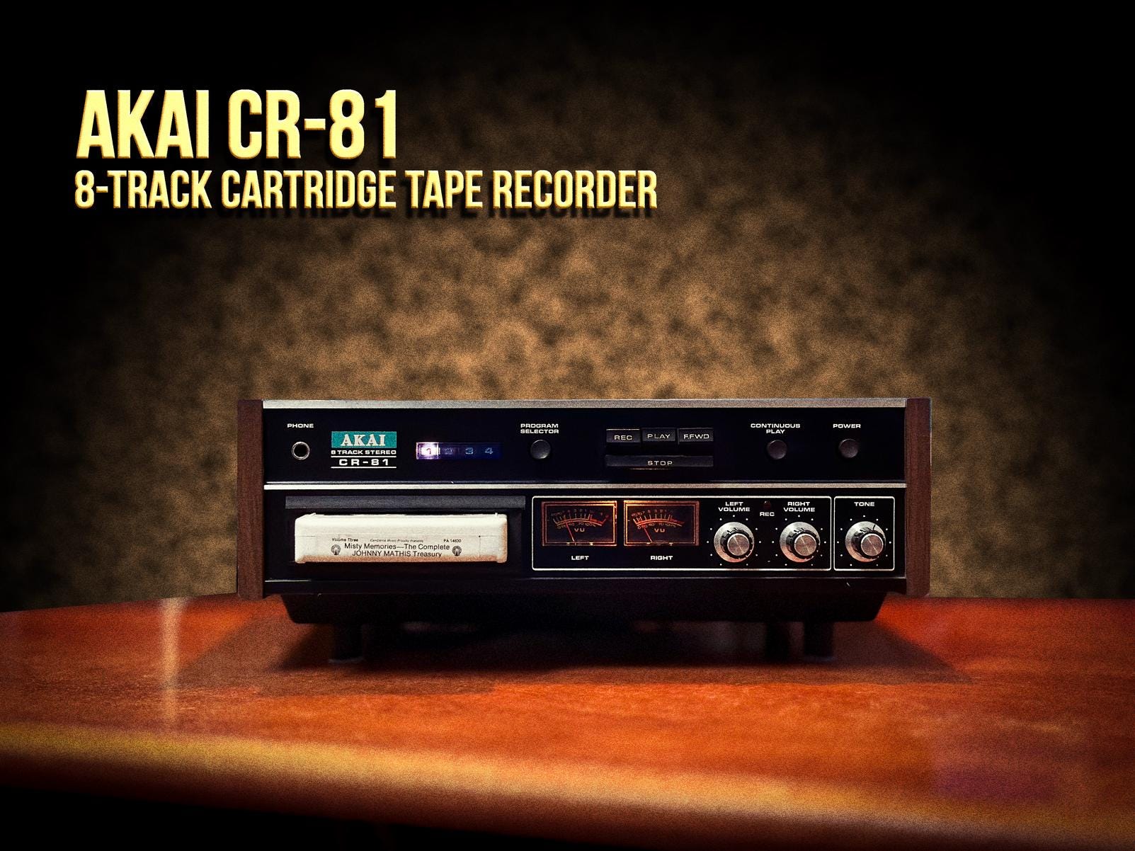 AKAI CR-81 Rare 8-track Deck + Johnny Mathis Collection Bundle