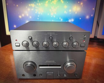 KENWOOD A-1001 + GE-1001 Japanese Vintage Stereo Amplifier