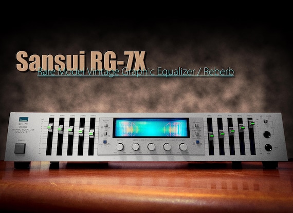 SANSUI RG-7X Silver Rare Vintage Stereo Graphic Equalizer & Reverb
