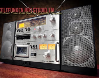 TELEFUNKEN MONSTER HIFI RaRe Industrial Vintage Cassette Boombox