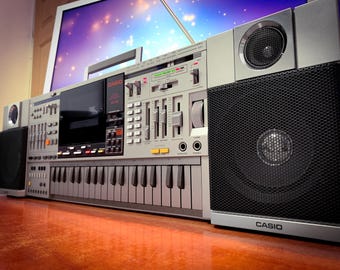 CASIO KX-101 - Raro conjunto de cassette estéreo vintage con sintetizador y órgano