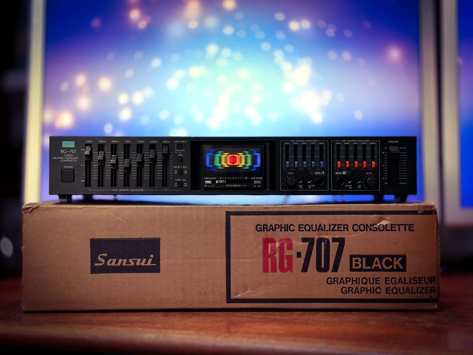 SANSUI RG-707 Rare Vintage Stereo Graphic Equalizer Reverb - Etsy