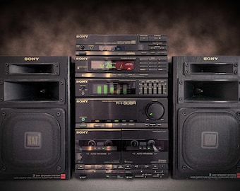 Sony FH-808R & CDP-S27 (1988) Rare Vintage Stereo Cassette CD System
