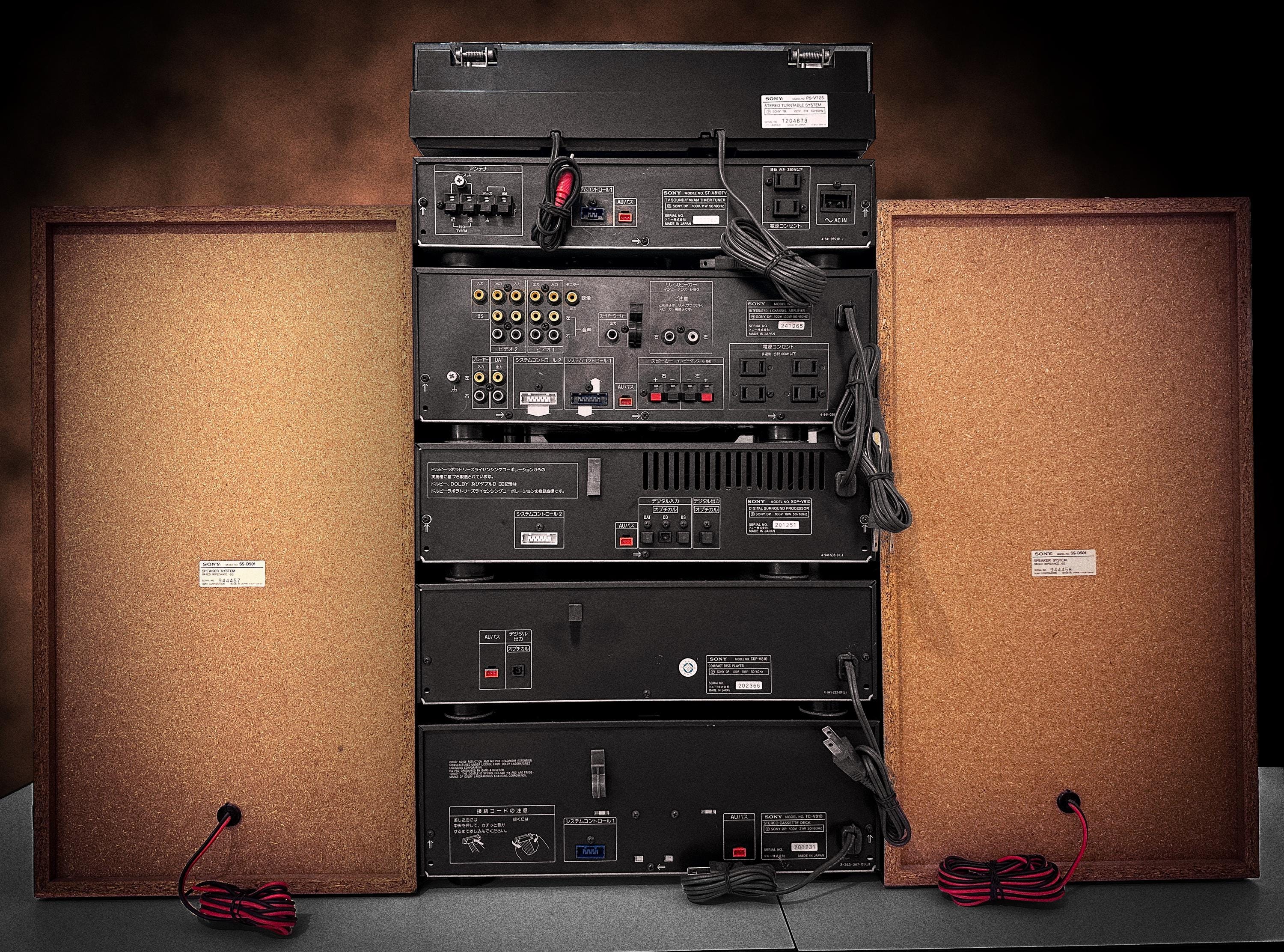 SONY LBT-V810 Rare Complete Vintage Components Stereo System