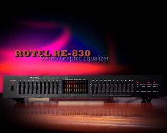 Rotel RE-830 Mint Condition Vintage Stereo Graphic Equalizer