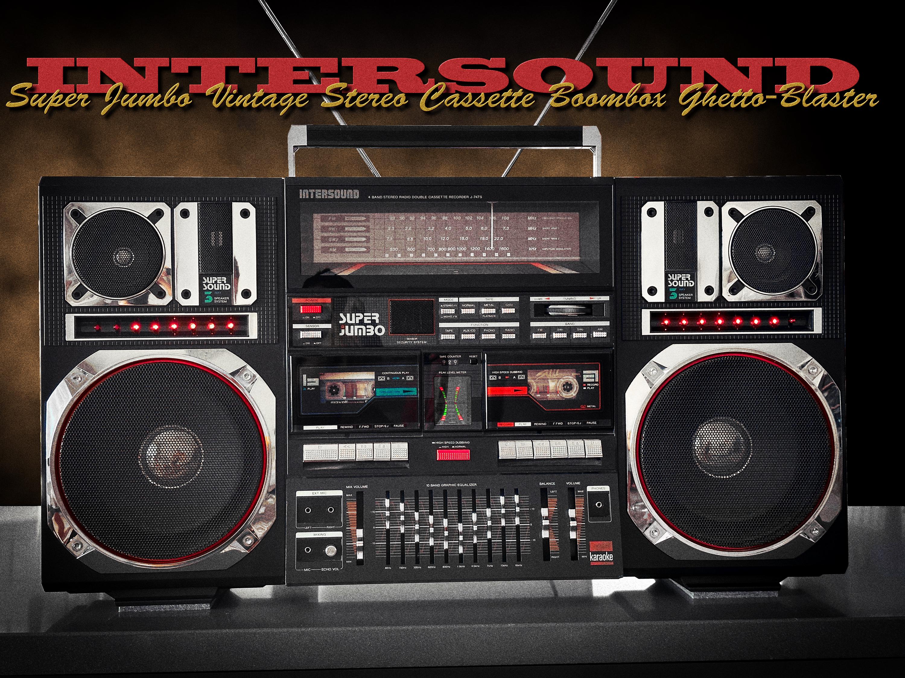 INTERSOUND SUPER JUMBO (model J-747S) Rare Iconic Vintage Stereo