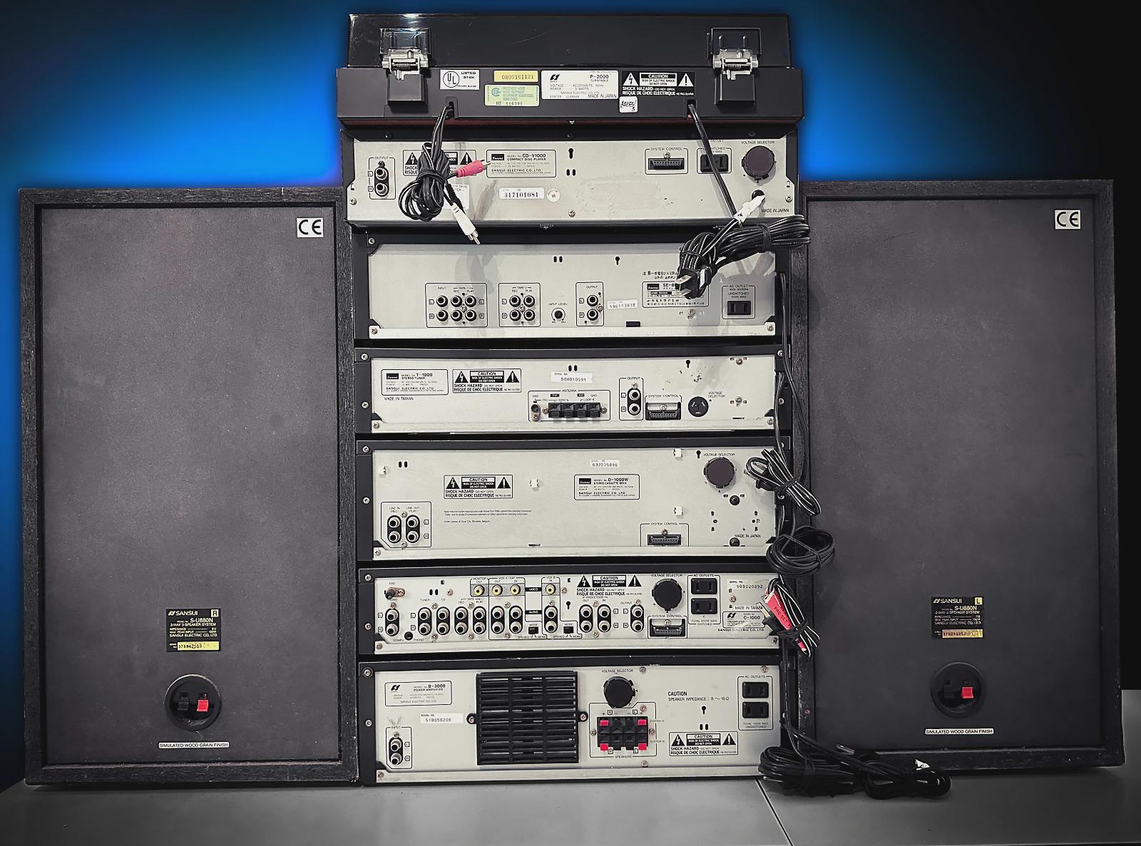 Sansui B-3000 BLACK Rare Complete Vintage Stereo Component System