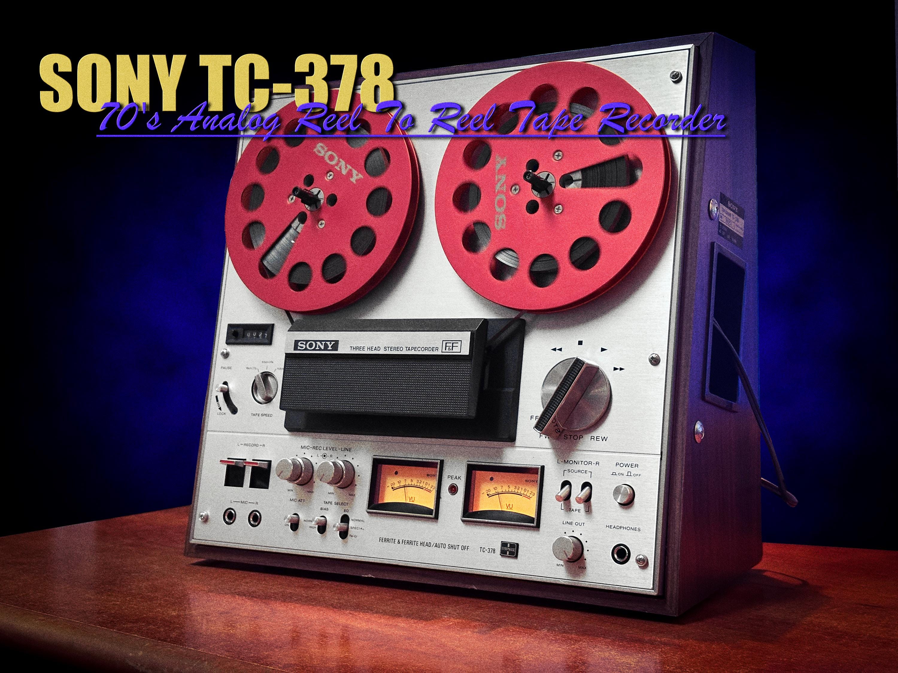 SONY TC-378 RED (1975) Rare Vintage Stereo Reel to Reel Tape