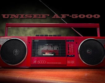 UNISEF AF-5000 RaRe Boombox stereo vintage in scatola