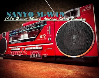 Sanyo M-W19 RaRe Vintage Stereo Cassette Boombox