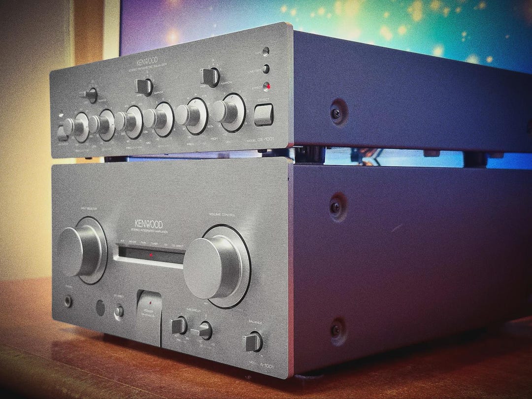 KENWOOD A-1001 + GE-1001 Japanese Vintage Stereo Amplifier