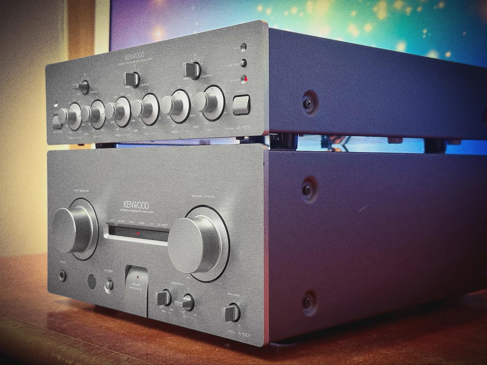 KENWOOD A-1001 + GE-1001 Japanese Vintage Stereo Amplifier