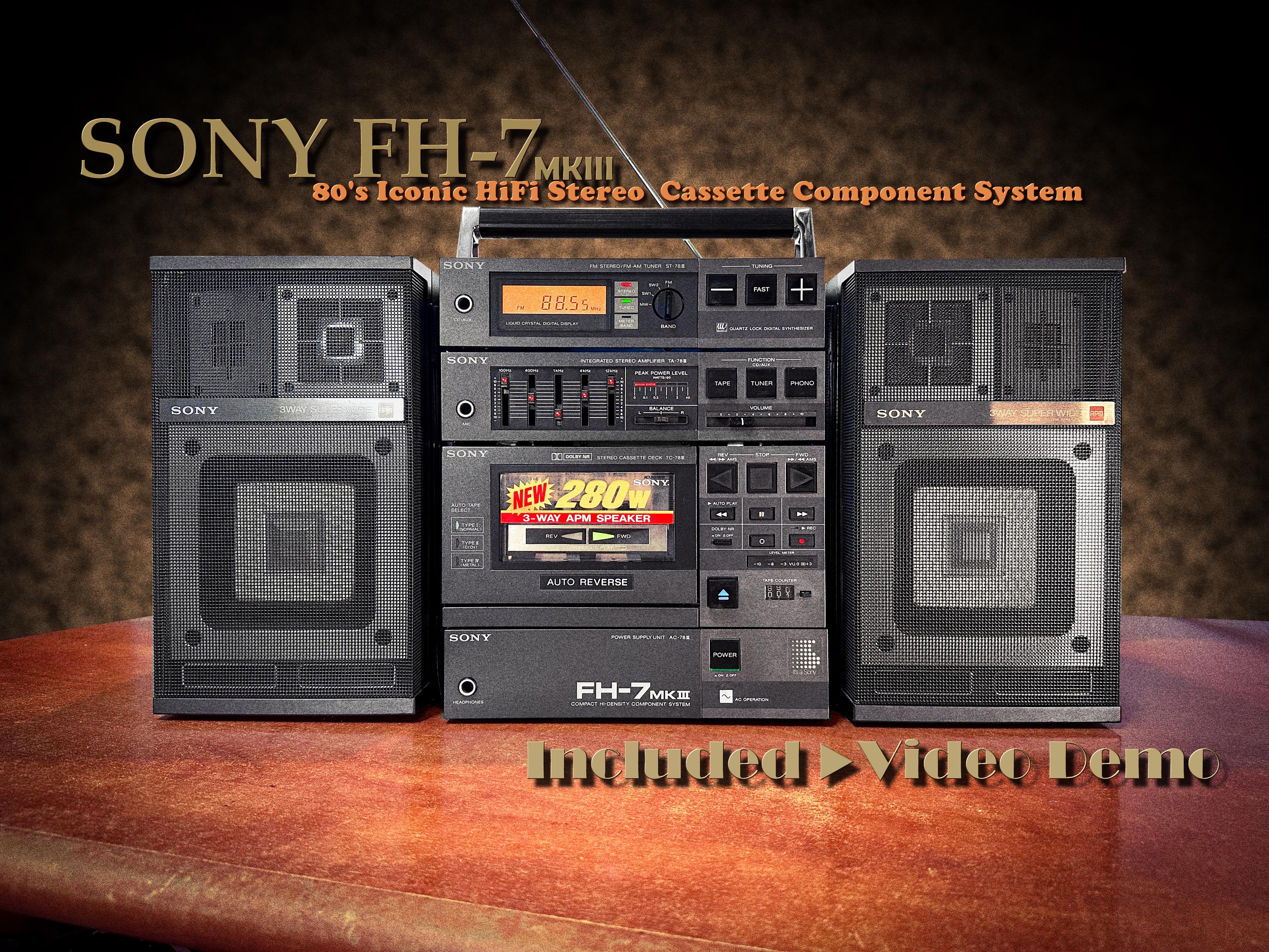 Sony FH-7 MKIII Rare & Mint Vintage Stereo Cassette System - Etsy