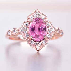 Pink Sapphire Round Shape Ring , 14K Gold Plated Sapphire , Anniversary Gift For Mother Wife Love, 925 Sterling Silver Pink Sapphire Ring.