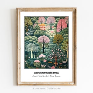 Henri Rousseau Print, Rousseau Poster, Tropical Decor, Botanical Print, Jungle Print, Tropical Wall Art, Animals Forest, Vintage Wall Art