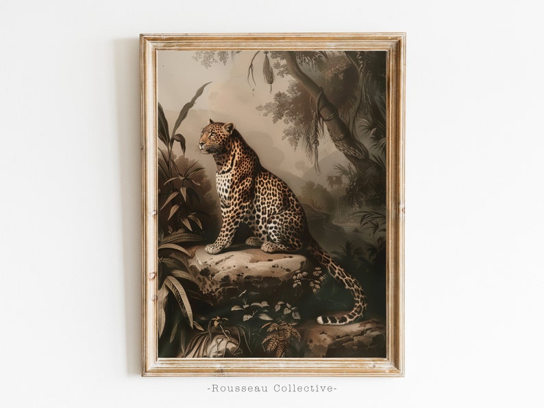 Vintage Leopard Art Print, Ernst Haeckel, Naturalist Wall Art Decor
