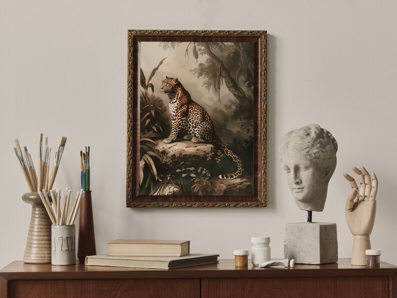 Vintage Leopard Art Print, Ernst Haeckel, Naturalist Wall Art Decor