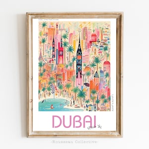 Dubai Travel Print, Dubai Print, Dubai Poster, Dubai Wall Art, Dubai Art Print, Destination Print Poster, Travel Poster, Dubai Pop Art, Gift