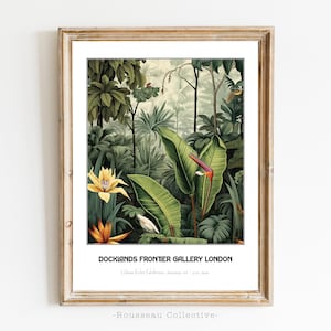 Henri Rousseau Print, Rousseau Poster, Tropical Decor, Botanical Print, Jungle Print, Tropical Wall Art, Animals Forest, Vintage Wall Art