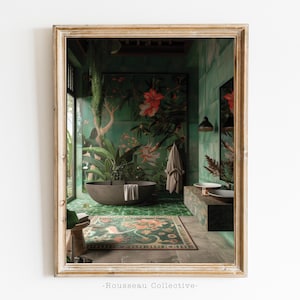 Vintage Haus aus der Kolonialzeit, Dschungel Wandbild, Badezimmer Dekor, Britischer Kolonialstil, Tropisches Dekor, Architektur Druck, Boho Photoart