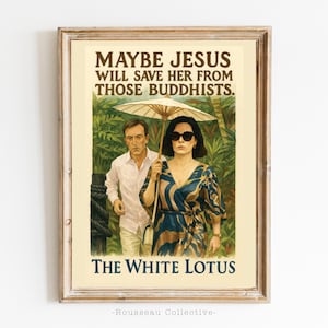 White Lotus Zitat Wand Kunst Druck HBO TV Serie Poster Satire Pop Kultur Dekor tropisch modern Galerie Humor, Parker Posey Victoria Ratliff