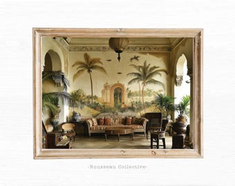 Exotic Colonial Era Art Print: Vintage Indian Boho Wall Decor