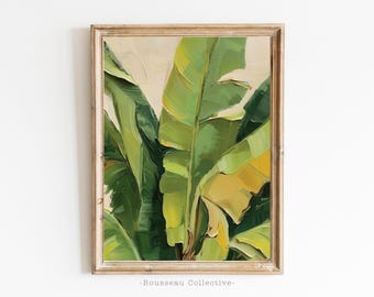Banana Leaf Art Print: Tropical Jungle Rainforest Wall Decor