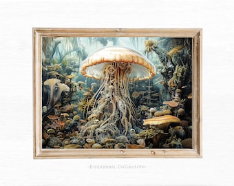 Jellyfish PhotoArt Print: Ernst Haeckel Inspired Ocean Wall Art