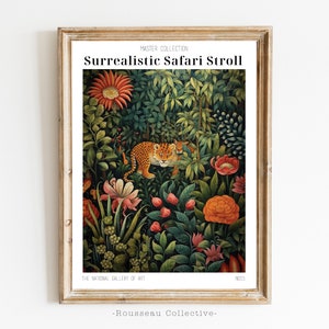 Henri Rousseau Druck, Rousseau Poster, Tropisches Dekor, Botanischer Druck, Dschungel Druck, Vintage Wandkunst, Tiere Wald, Vintage Wandkunst