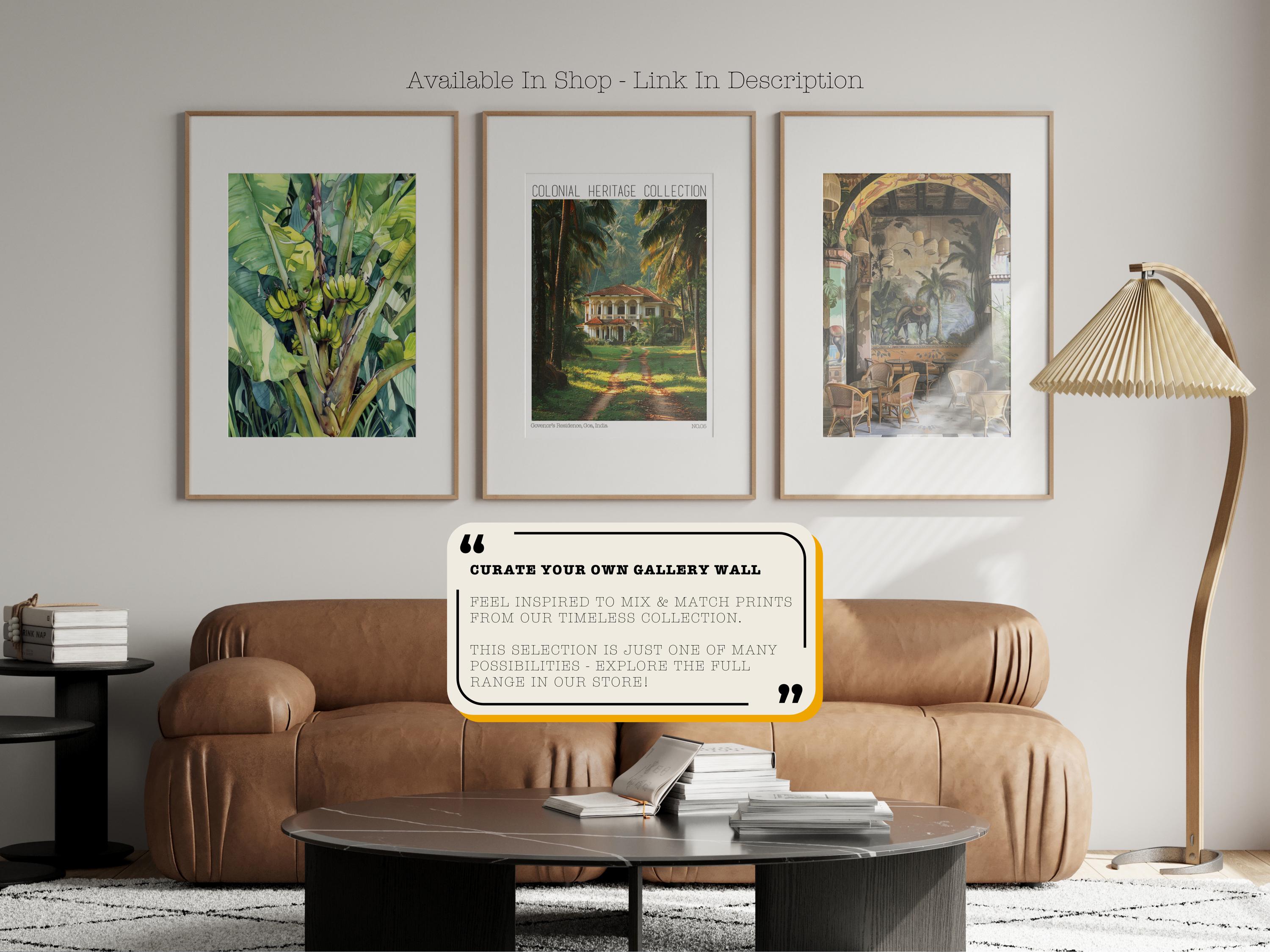 Colonial Era Vintage Art Print – Exotic Boho Wall Decor