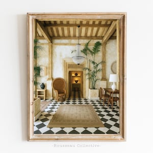 Vintage Kolonialhaus, Dschungel-Wand-Kunst, Kunstdruck, britischer Empire-Kolonialstil, botanisches tropisches Dekor, Architekturdruck, Boho Art