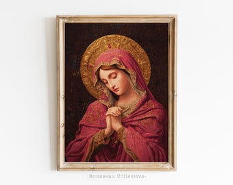 Religious Icon Wall Decor | Mary Magdalene Mosaic Art Print