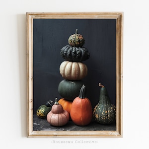 Rustikaler Erntedank Herbst Kürbis Fotokunst, Halloween Poster, Gemüse Dekor, Küche Poster, Herbst Dekoration, Herbst Deko
