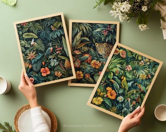 Tropical Bundle B - Henri Rousseau Inspired Jungle Botanicals (Set of 3)
