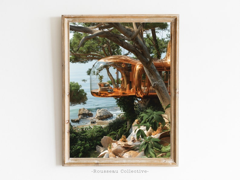 Treehouse Print Jungle Treehouse Architecture Print, Design Lover - Tropical Decor - Etsy