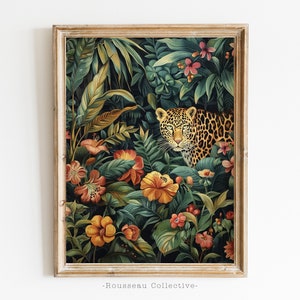 Henri Rousseau Print, Rousseau Poster, Tropical Decor, Botanical Print, Jungle Print, Exhibition Poster, Tropical Jungle, Vintage Wall Art