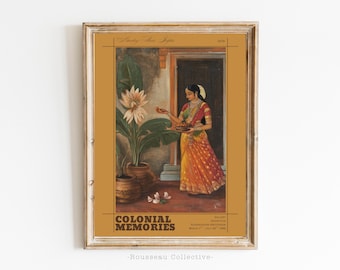 Mughal miniatuurkunstafdruk: Perzische Indiase kunst muurdecoratie