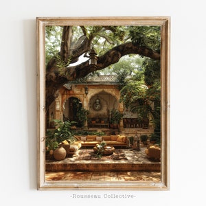 Vintage Kolonialhaus, Dschungel Wand Kunst, Kuba Kulturerbe, Britischer Kolonialstil, Botanische Tropische Dekoration, Architektur, Boho Fotokunst