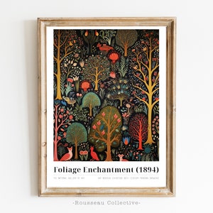 Henri Rousseau Art | Vintage Art Nouveau Botanical Illustration | 19th Century Parisian Wall Art | Rustic Decor | Classic Nature-Inspired