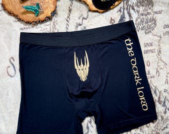 The Dark Lord Sauron Fantasy Themed Boxers. Tolkien Fan Underwear. Gift for Him. Gift for Boyfriend. LOTR Inspired.