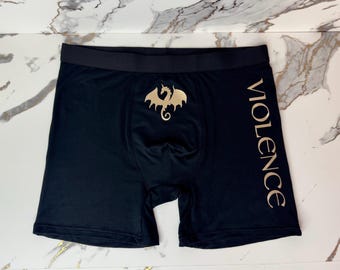 Fantasy Themed Men's Underwear. Fourth Wing inspired. Violence. Gift for Him.