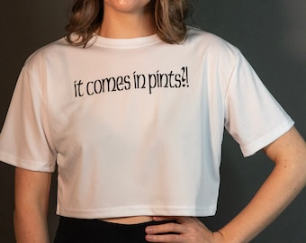 It Comes In Pints. Middle Earth’s Crop Tee. Fantasy Fan Gifts for Her. Gifts for beer lover. Oktoberfest. LOTR Inspired.