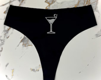 Dirty Martini Thong. I Like It Dirty. Aesthetic Retro. Martini Lover Gift. Alcohol Cocktail Lover Gift. Gift for her. Gift for Bachelorette.