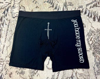 Bóxers de fantasía de La Comunidad de la Espada. Ropa interior de Tolkien. Regalo para él. Regalo para tu novio. Inspirado en ESDLA.