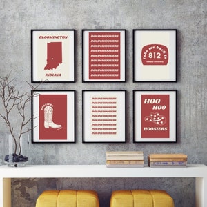 Trendy IU: Hoosier Posters Set of 6