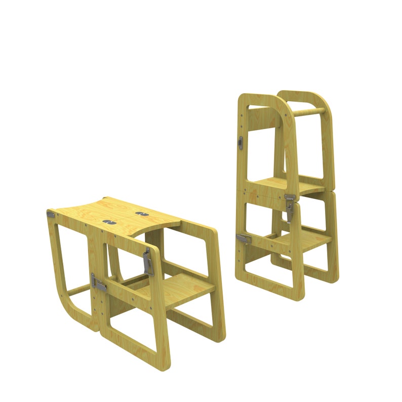 Kids Learning Tower Kitchen Tower Laser Cut Cnc Pdf Step Render DIY Kids learning tower kitchen tower laser cut cnc pdf step render diy