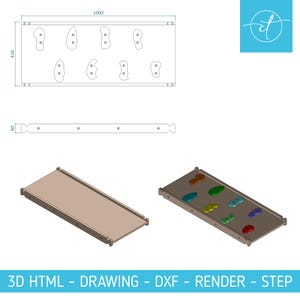 Montessori Rutsch- und Kletterrampe | Spielzeug für Pikler | Laserschnitt, CNC, PDF, DXF, Step Plan