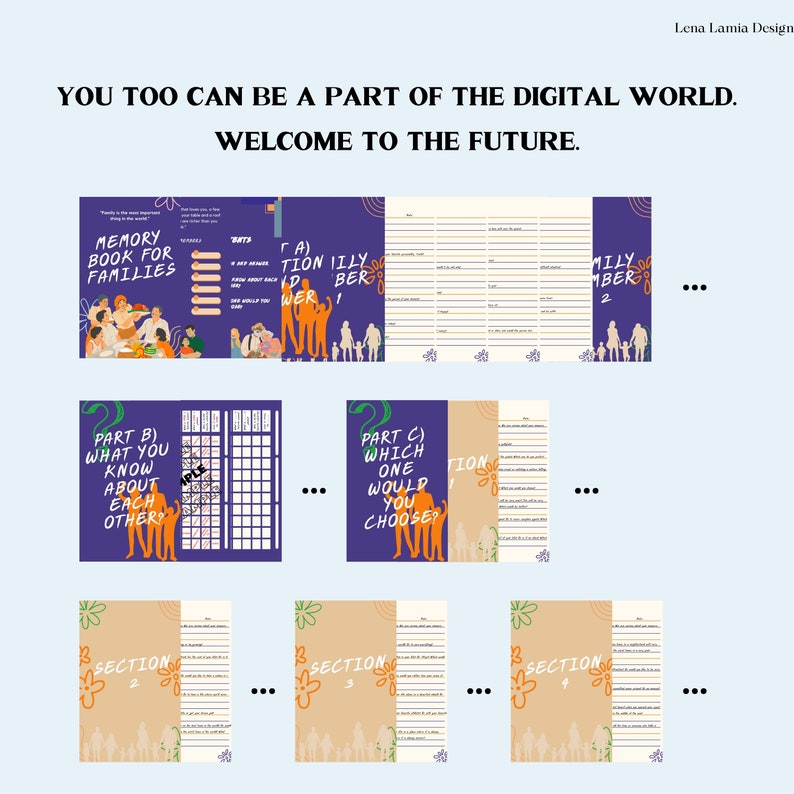 Digital Memory Book for Families Memory Book Template for Etsy